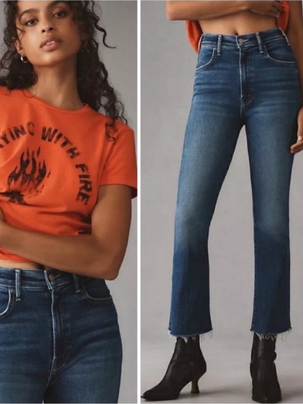 Mother Jeans The Hustler Ankle Fray in Grasping At Straws